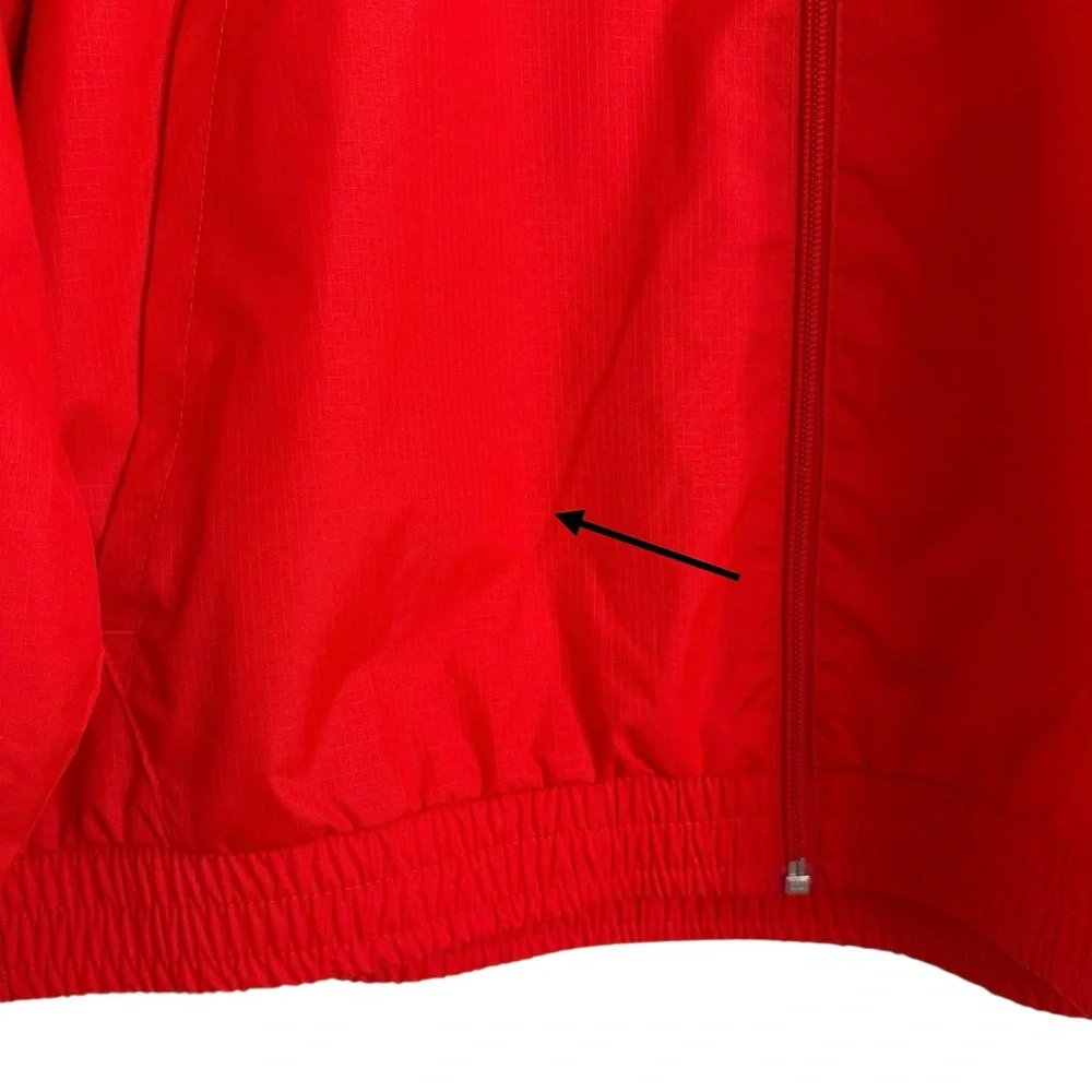 Adidas Originals Men's 3D Trefoil 3-Stripes Windbreaker Jacket Active Red Size L